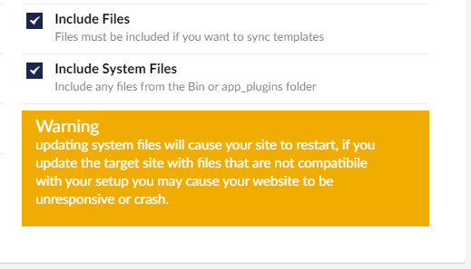 Deploy the system files!!